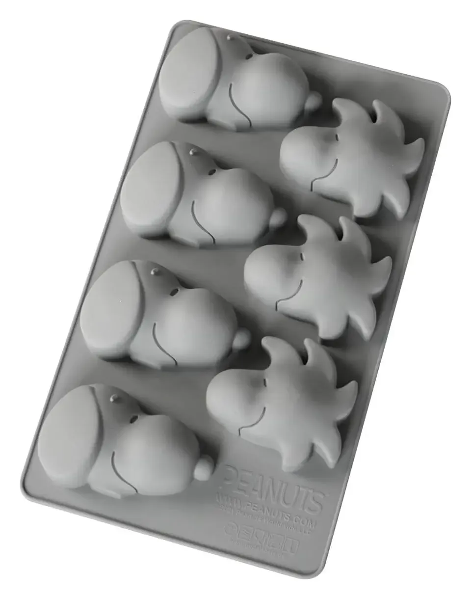 Peanuts Silikon-Muffinbackform Snoopy & Woodstock grau