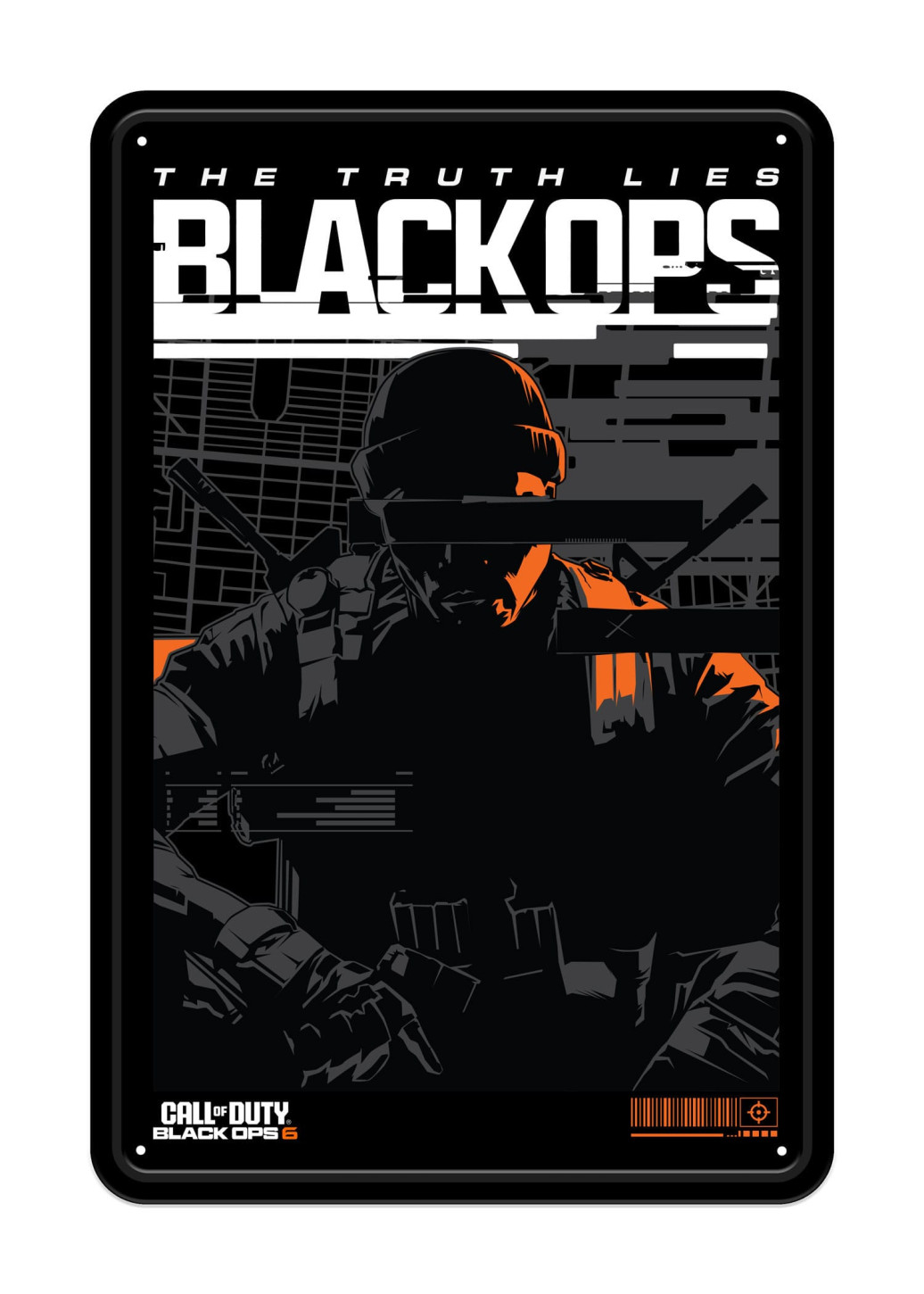 Call of Duty: Black Ops 6 Me­tall­schild Black Ops 6 20 x 30 cm