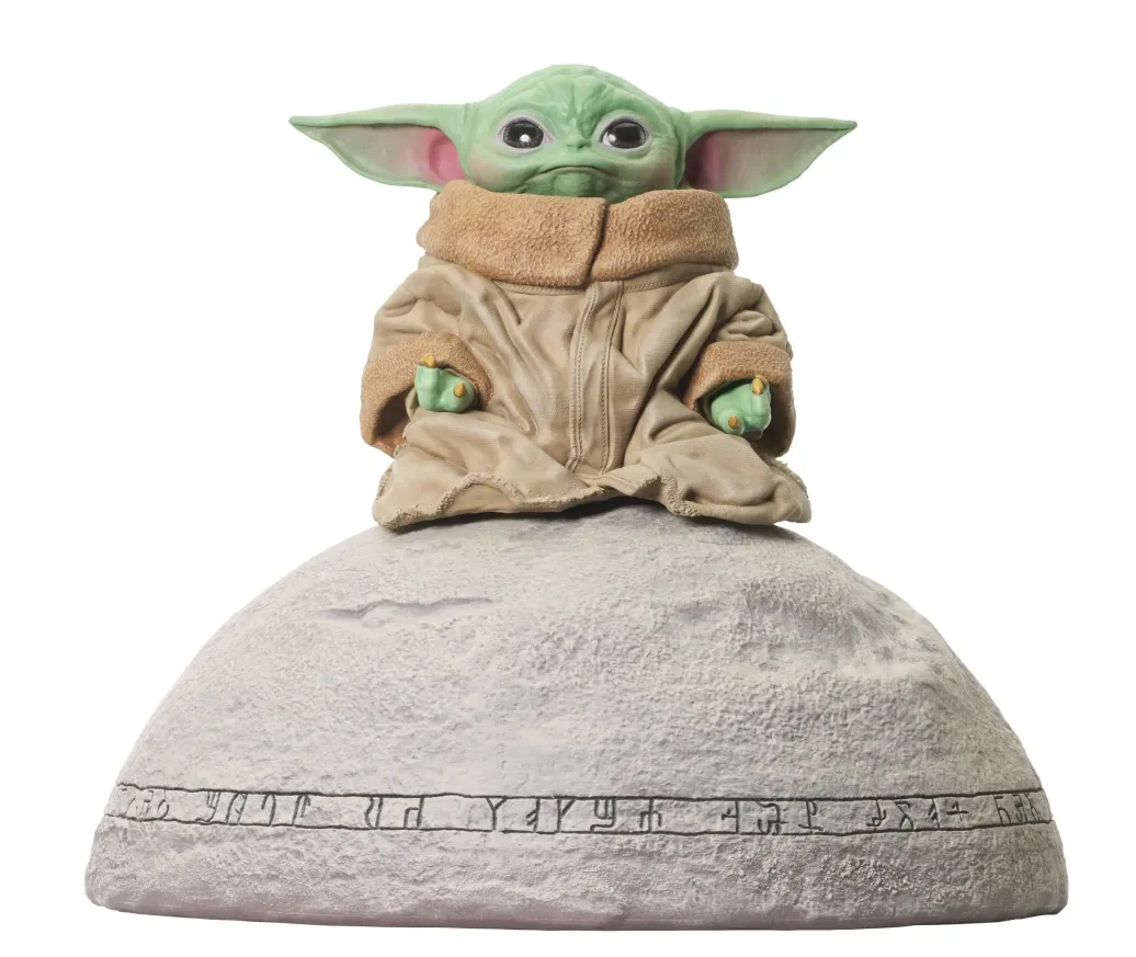 Star Wars The Mandalorian Milestones Statue 1/2 Grogu on Seeing Stone 20 cm