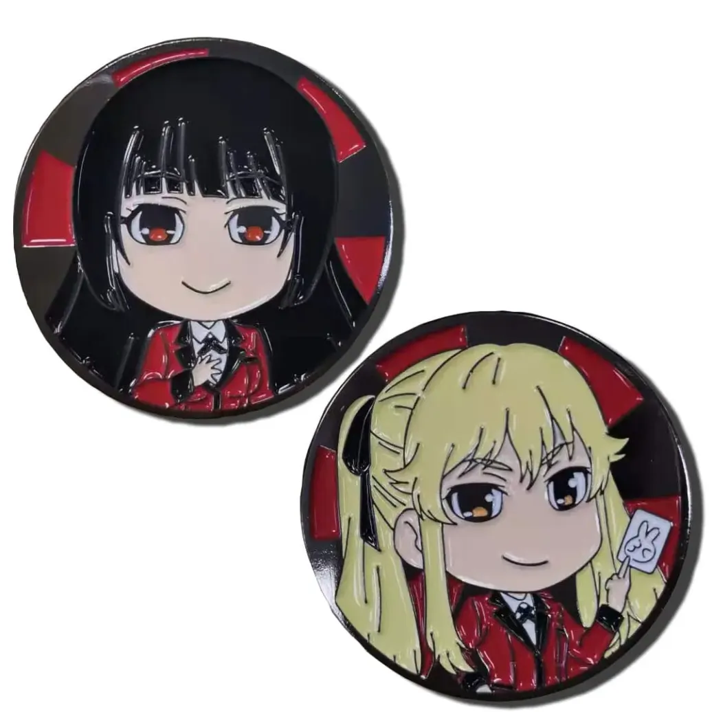 Kakegurui Metal Ansteck-Button Yumeko & Mary