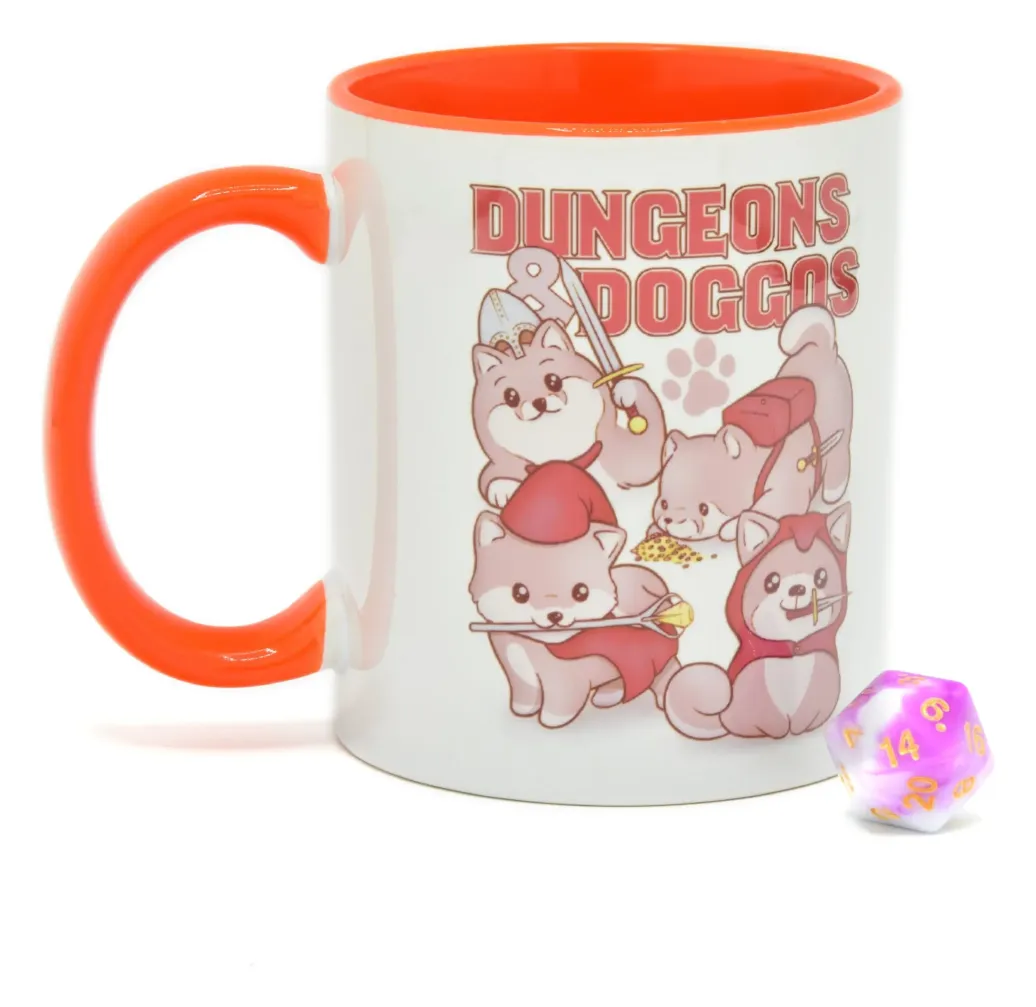 Glassstaff Geschenkbox Tasse & Würfel D20 Dungeons & Doggos