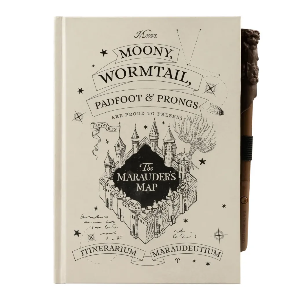 Harry Potter Premium Notizbuch A5 mit Licht Marauder's Map