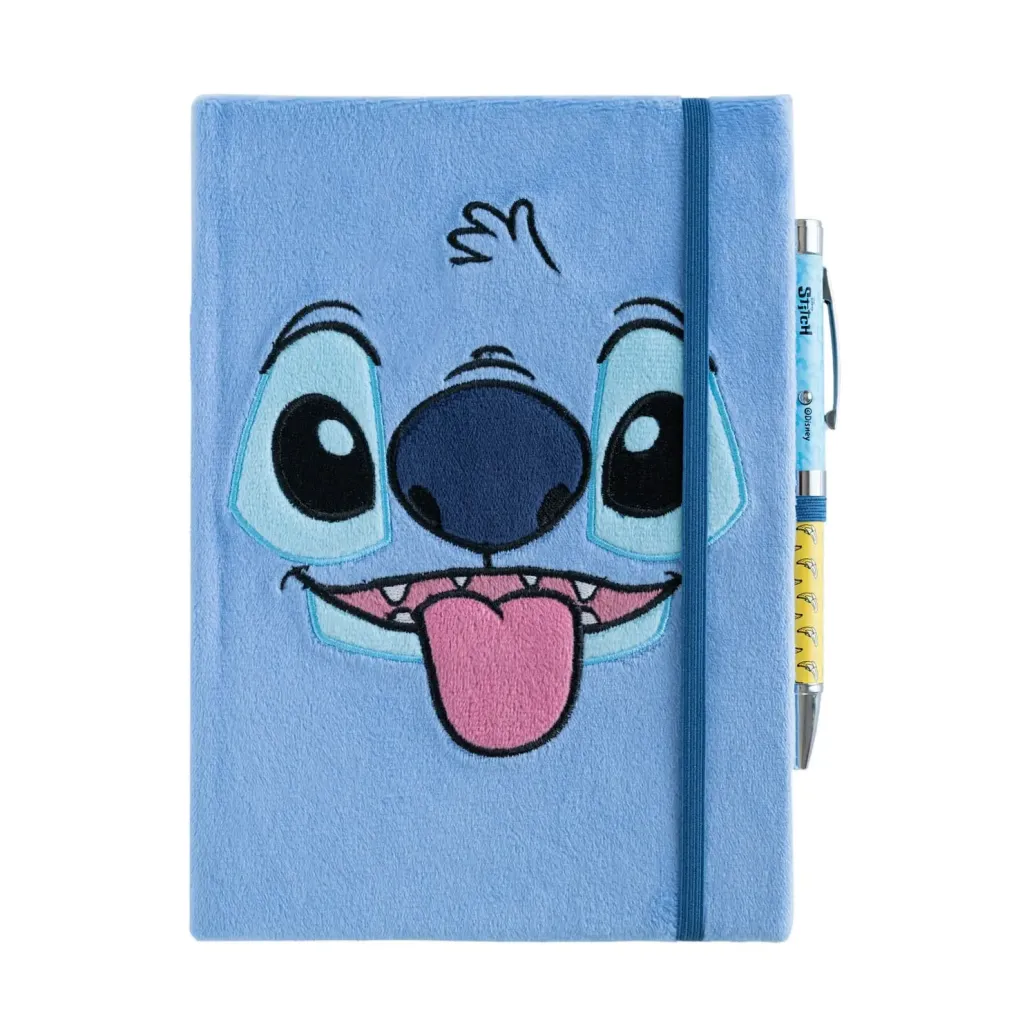 Stitch Premium Plüsch Notizbuch A5 mit Stift Tropical
