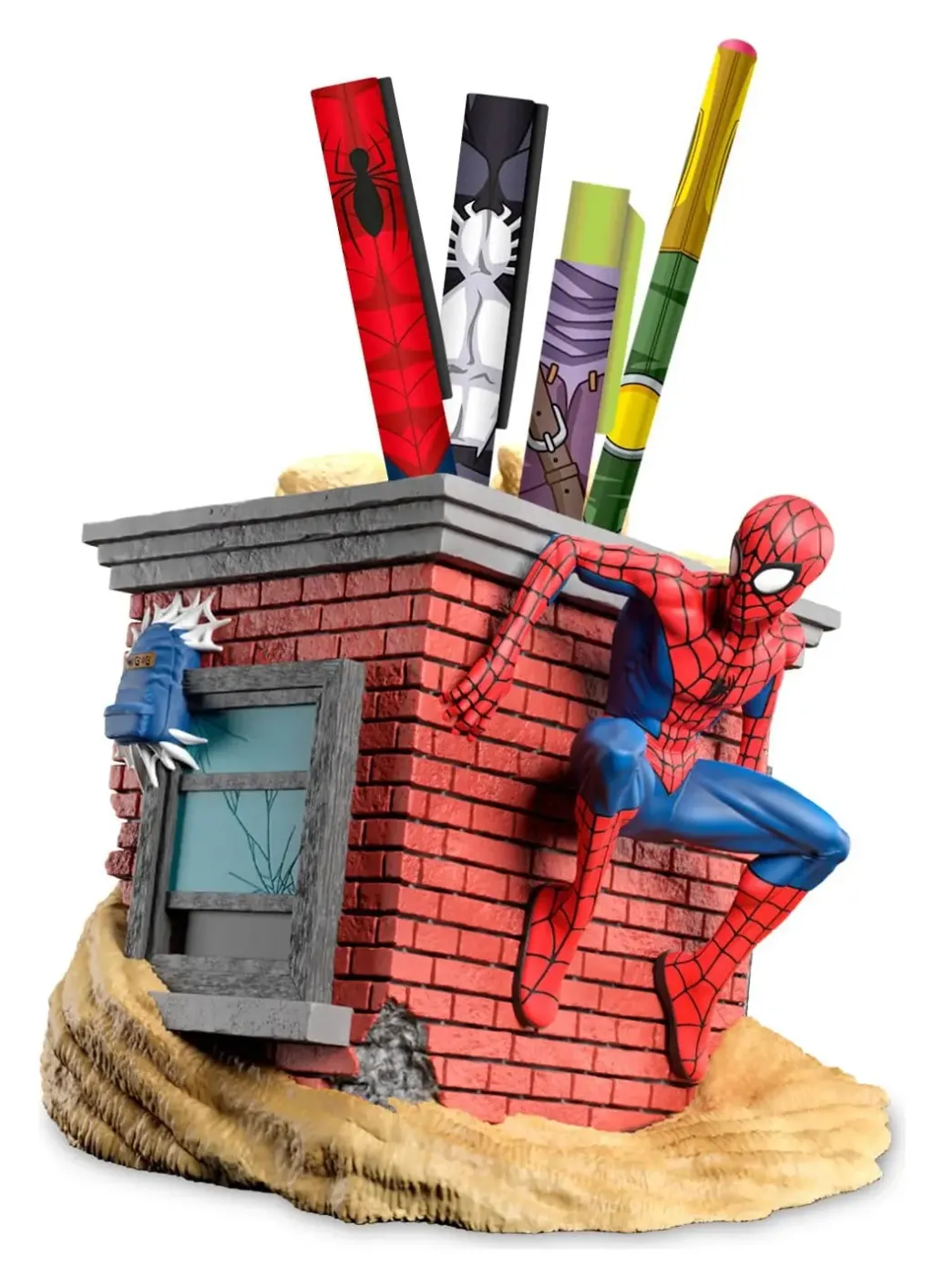 Spider-Man Stiftehalter mit Schreibwaren-Set