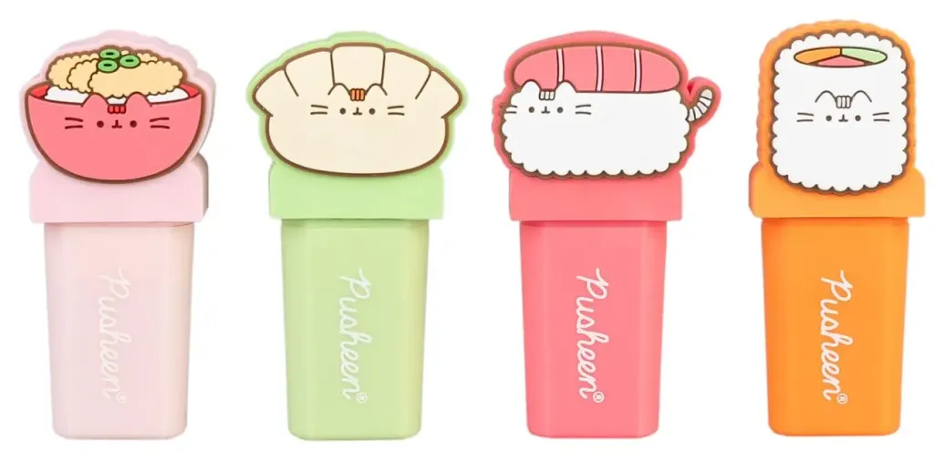 Pusheen Textmarker mit Topper Sushi Roll 4er Set