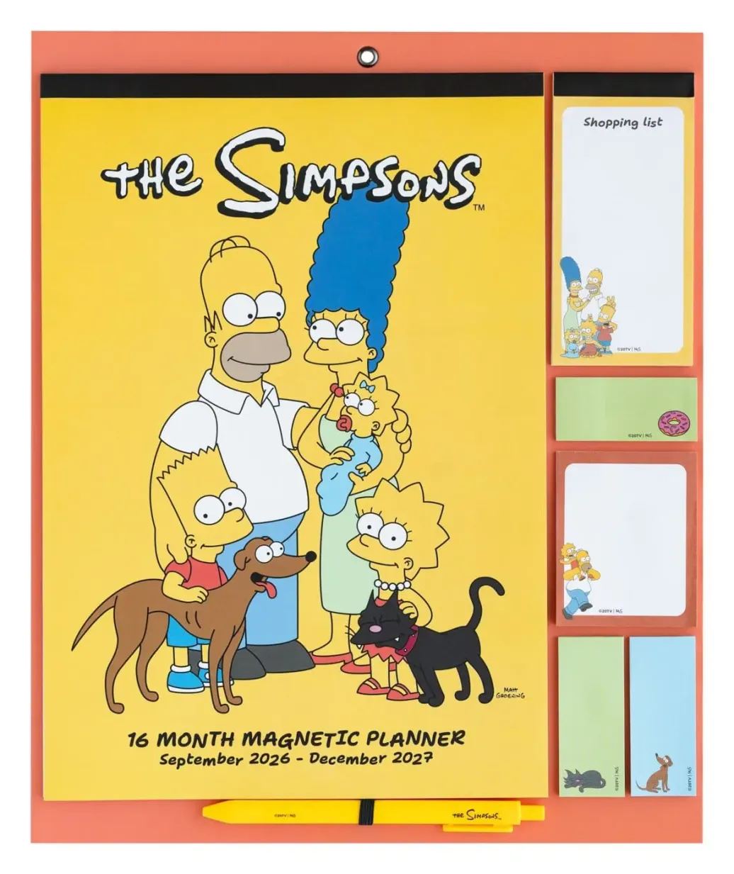 The Simpsons magnetischer Planer 2026/27 30 x 35 cm