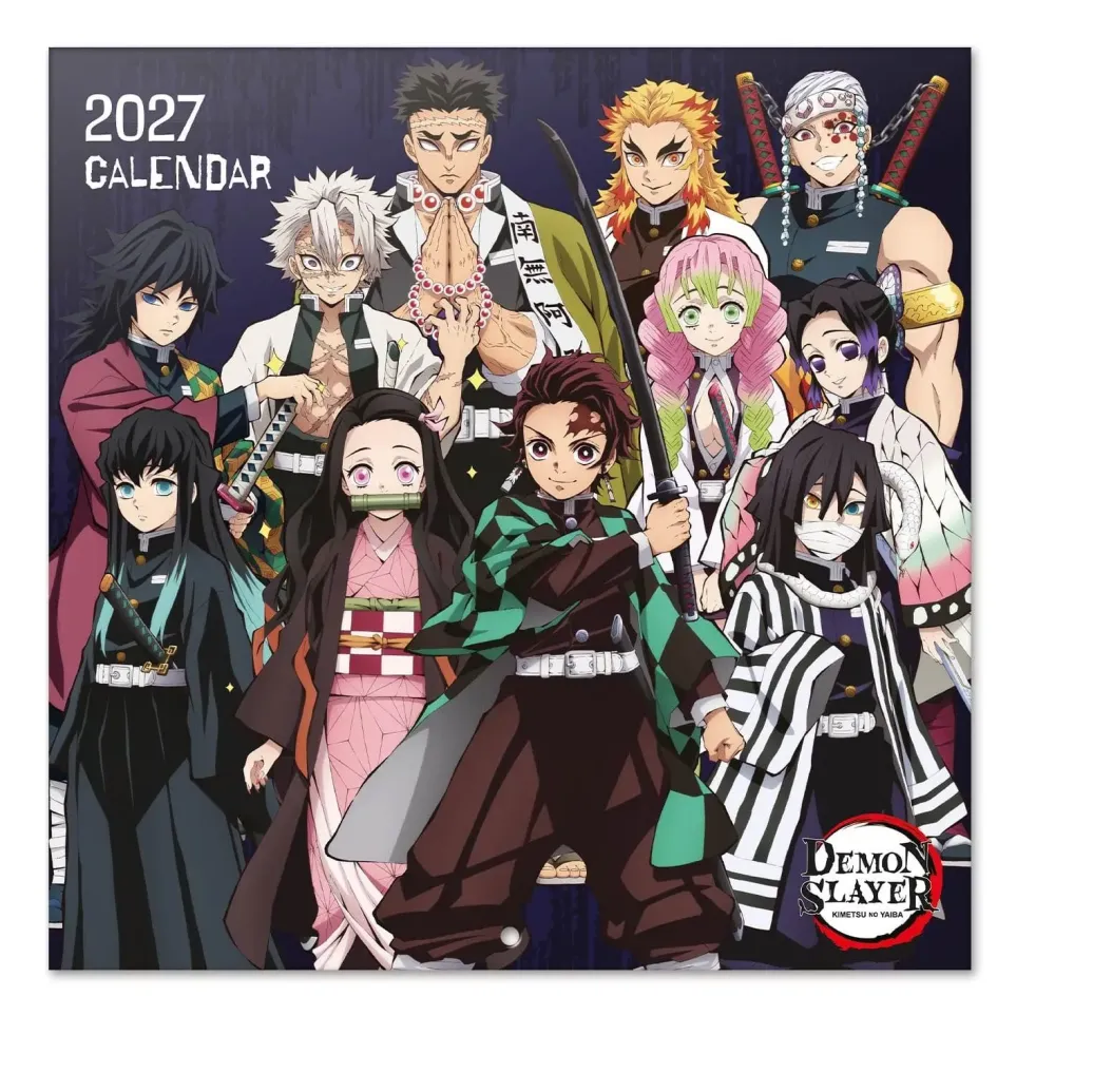 Demon Slayer Wandkalender 2027 30 x 30 cm