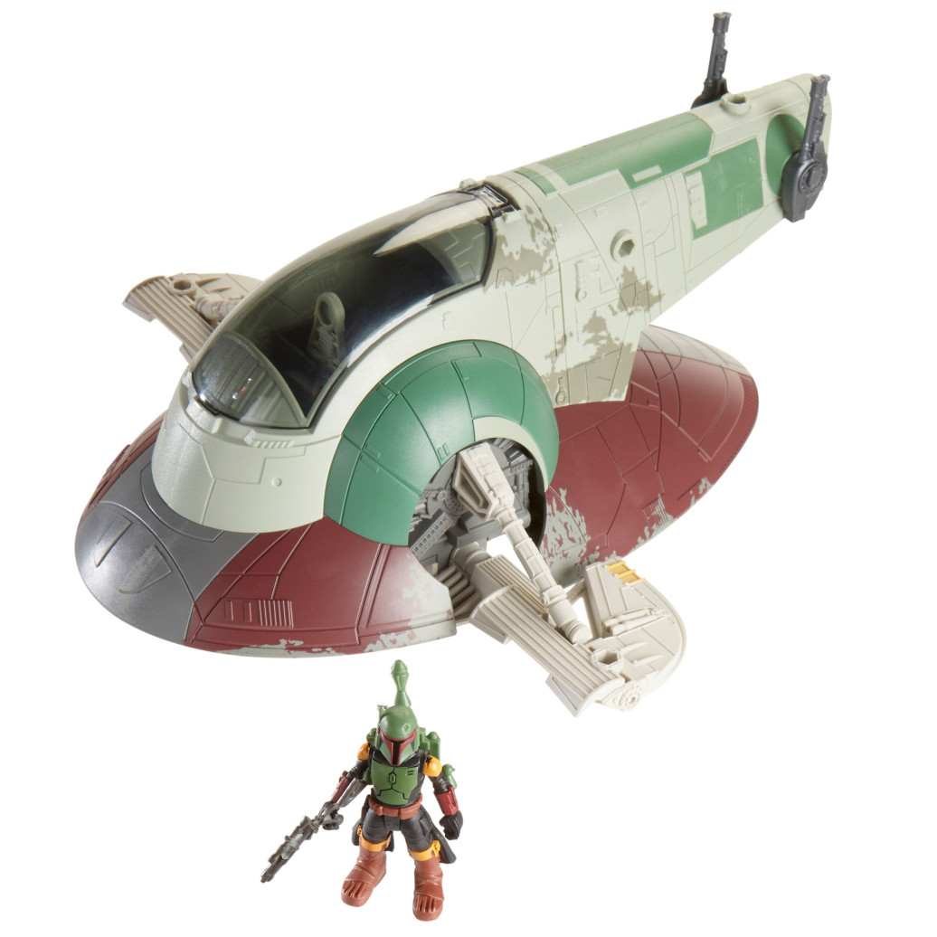 Star Wars Mission Fleet Fahrzeug mit Actionfigur Firespray with Boba Fett 6 cm