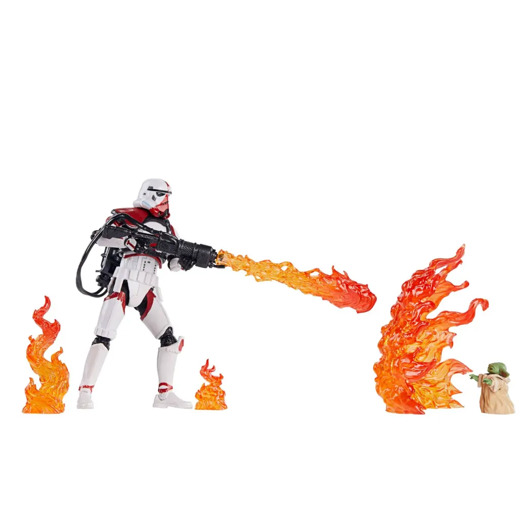 Star Wars: The Mandalorian Vintage Collection Actionfigur 2022 Incinerator Trooper & Grogu 10 cm