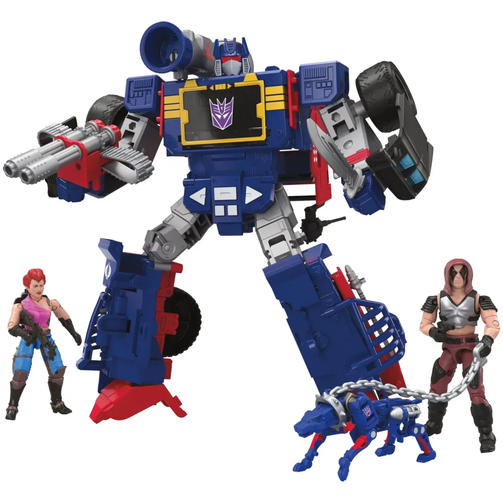 Transformers x G.I. Joe Actionfiguren Decepticon Soundwave Dreadnok Thunder Machine with Zarana & Zartan