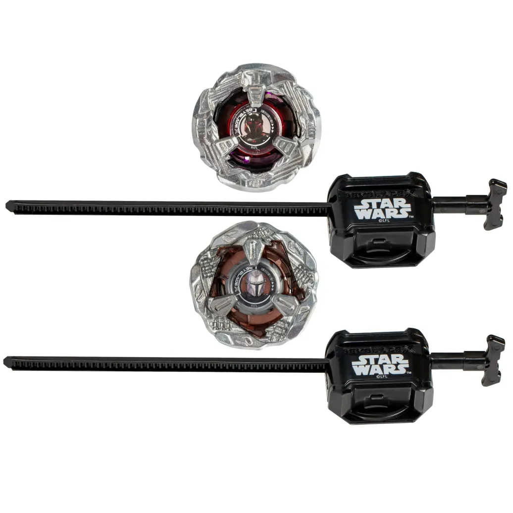 Beyblade X und Star Wars Collab The Mandalorian 3-60F vs. Moff Gideon 3-80N