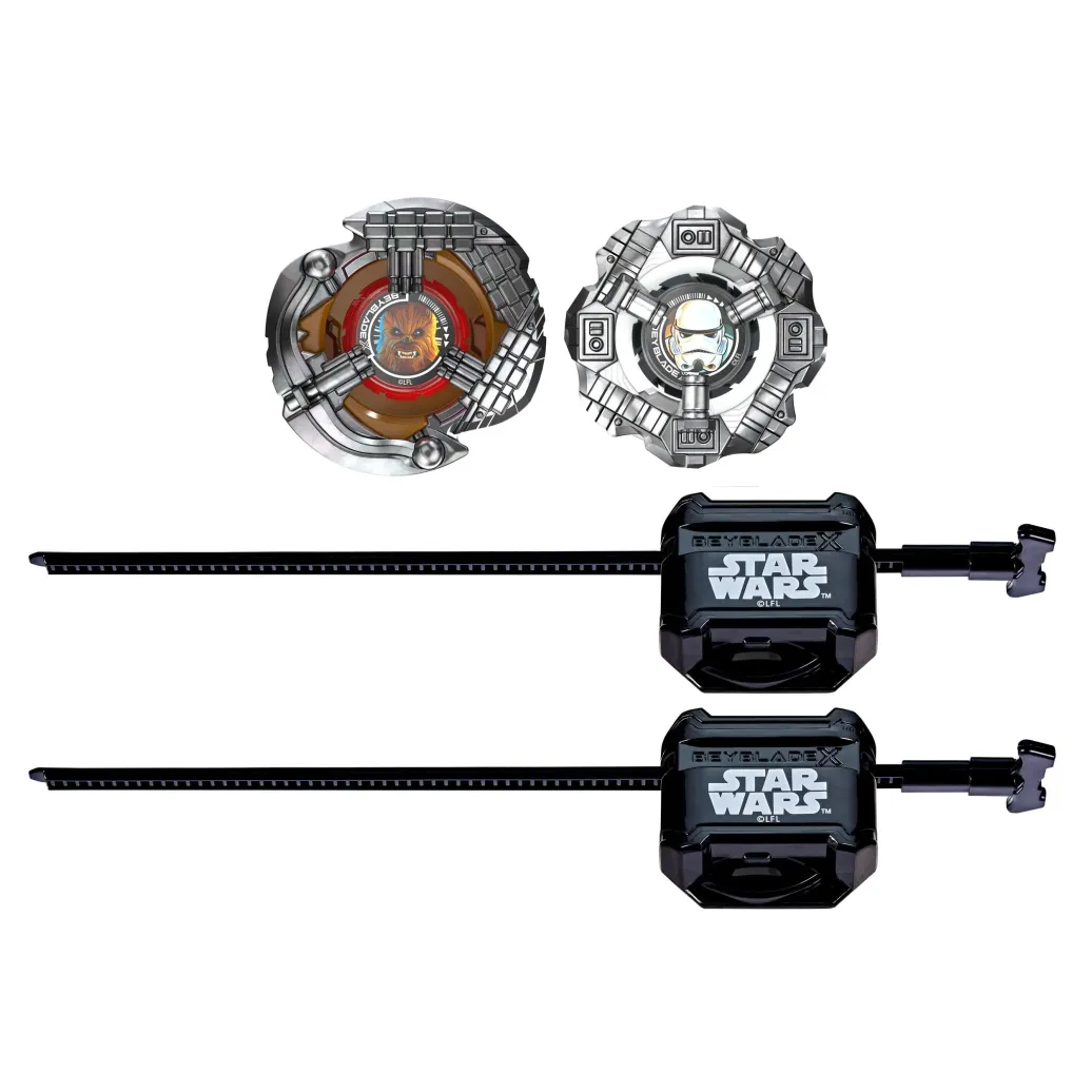 Beyblade X und Star Wars Collab Chewbacca 4-80LF vs. Stormtrooper 5-70B