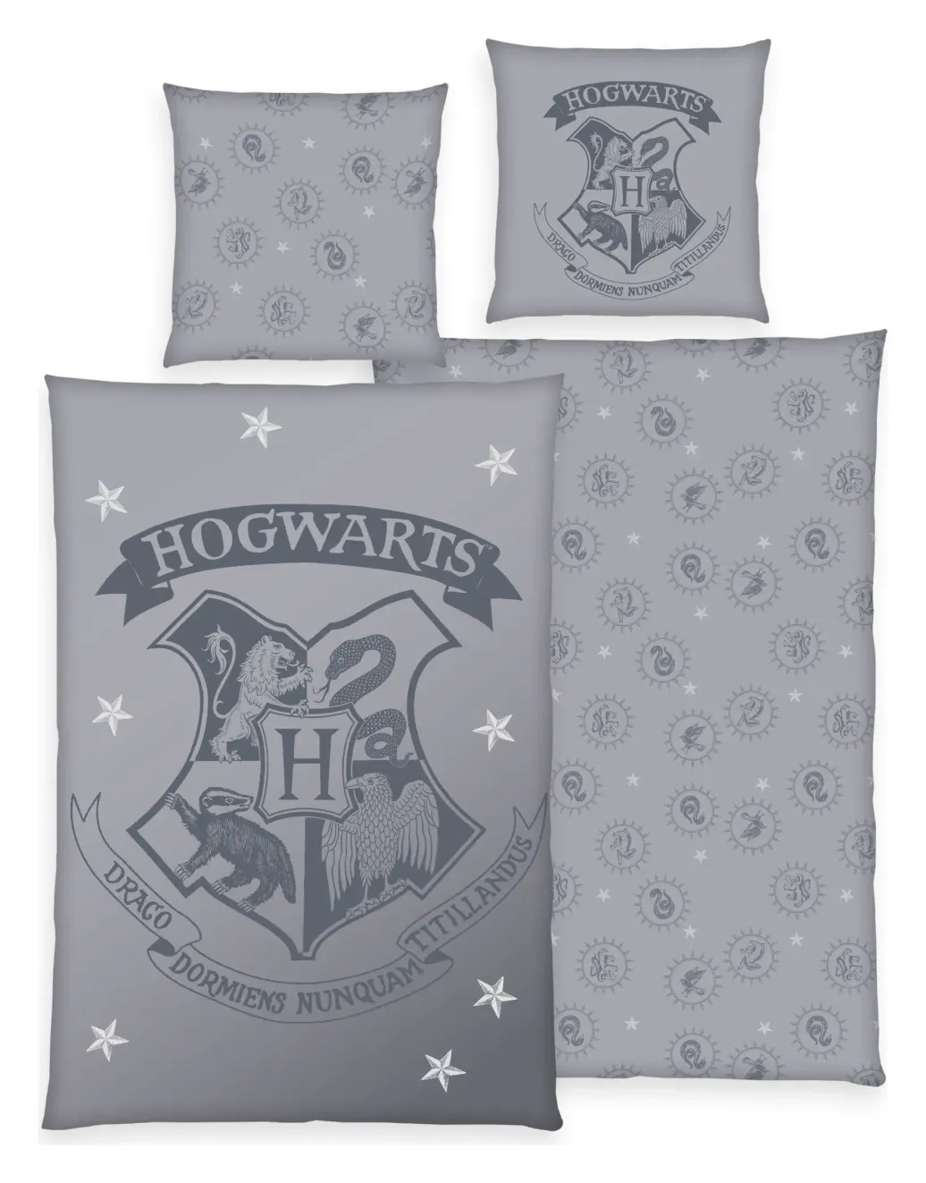 Harry Potter Bettwäsche Mystical Gray 135 x 200 cm