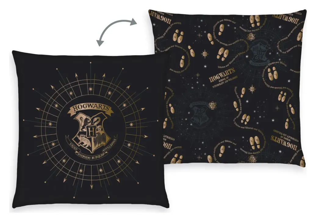 Harry Potter Dekokissen Hogwarts Crest & Marauder's Map 40 x 40 cm