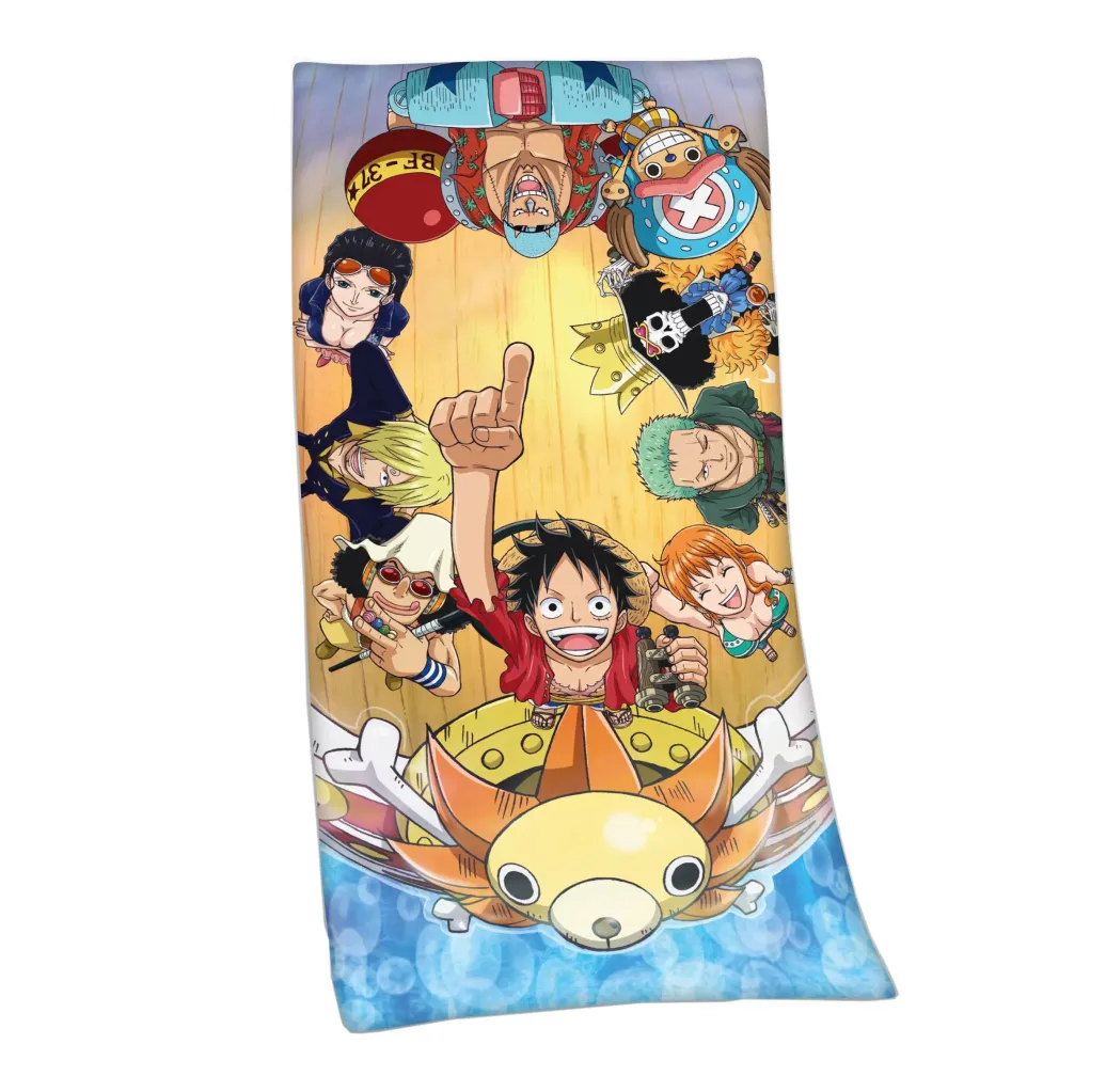 One Piece Strohhutpiraten Velours-Handtuch 75 x 150 cm