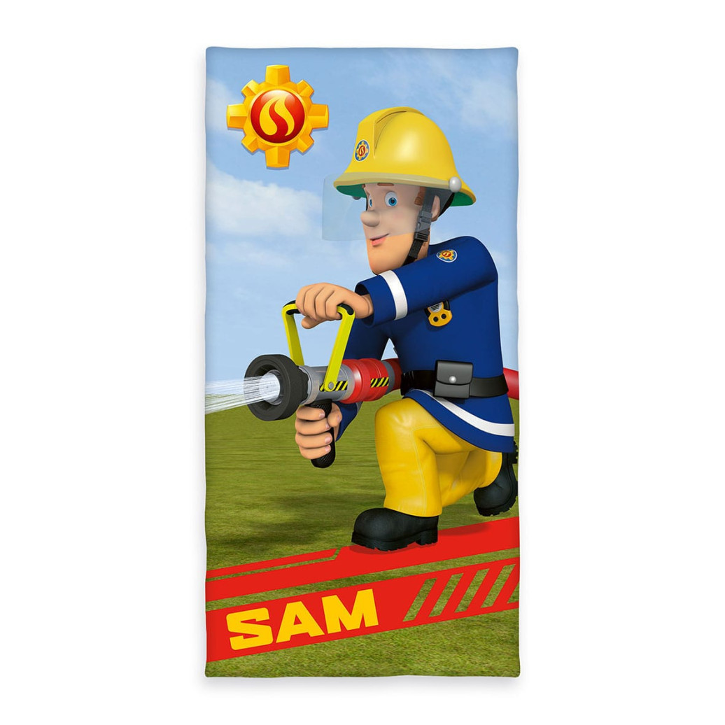 Feuerwehrmann Sam Velours-Handtuch 75 x 150 cm     