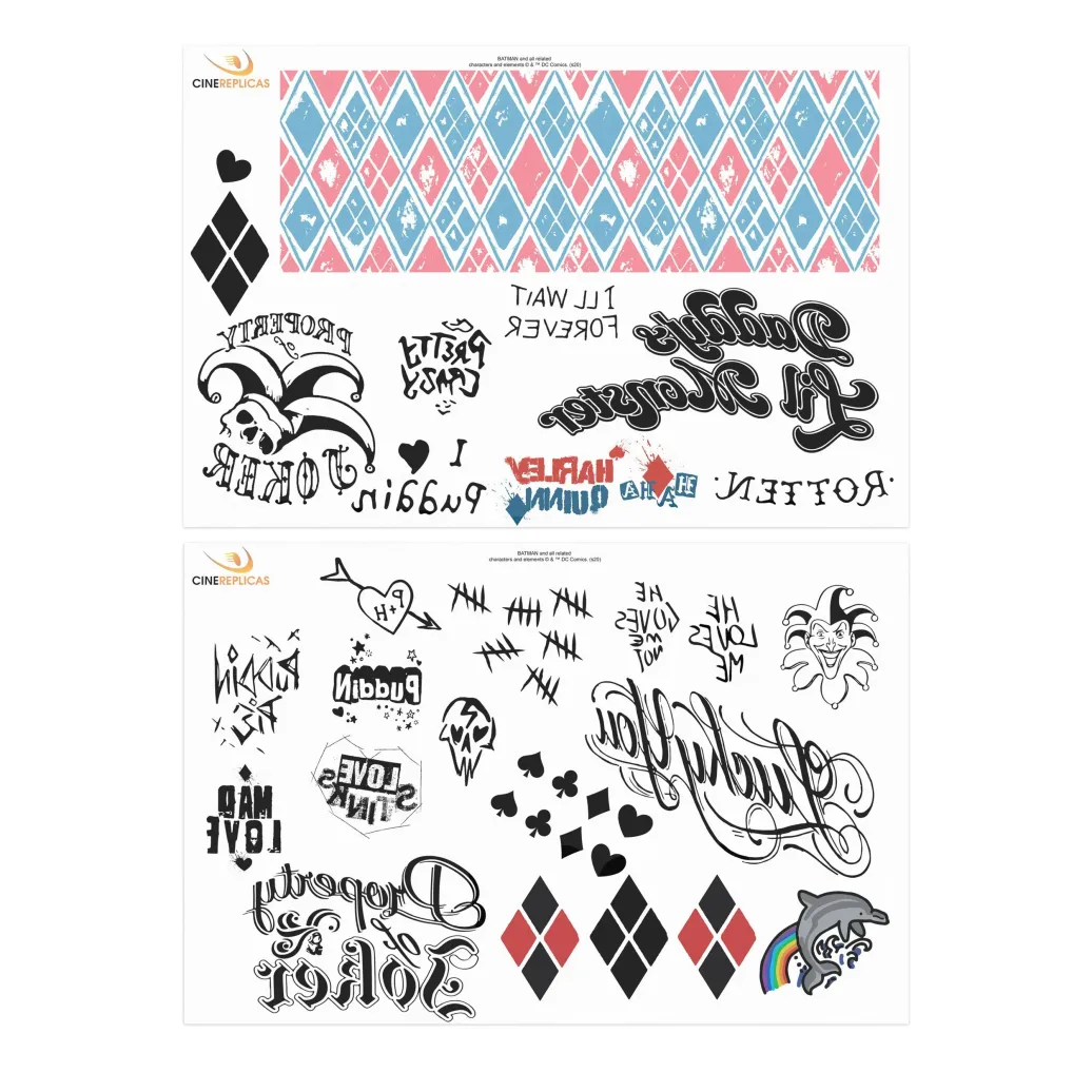 DC Comics Tattoos 40-er Set Harley Queen