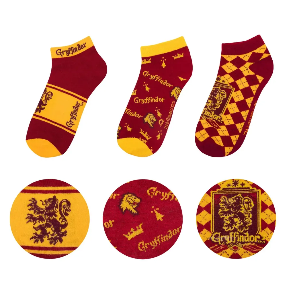 Harry Potter Knöchelsocken 3er-Pack Gryffindor