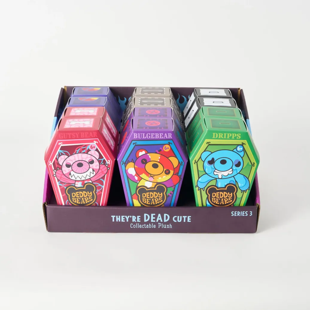 Deddy Bears Series 3 Plüschfiguren 15 cm Sarg Dislplay (12)