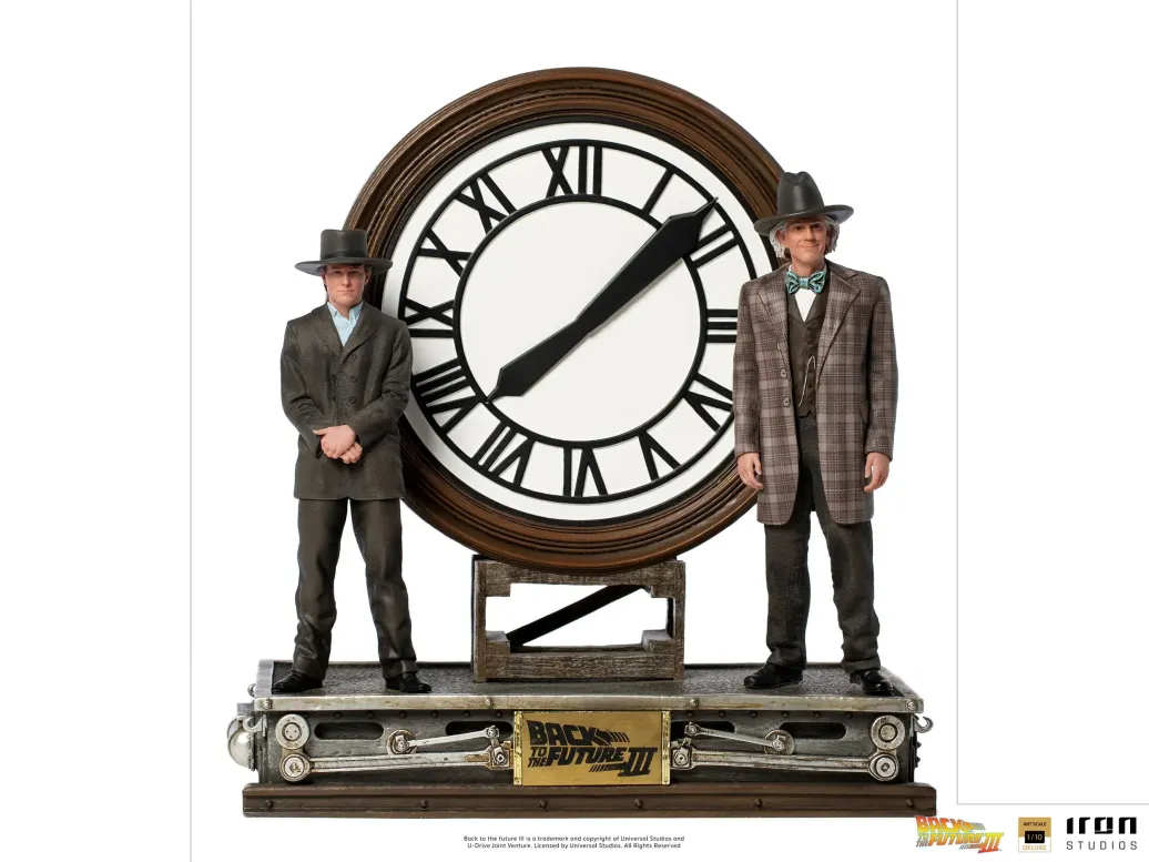 Zurück in die Zukunft III Deluxe Art Scale Statue 1/10 Marty and Doc at the Clock 30 cm
