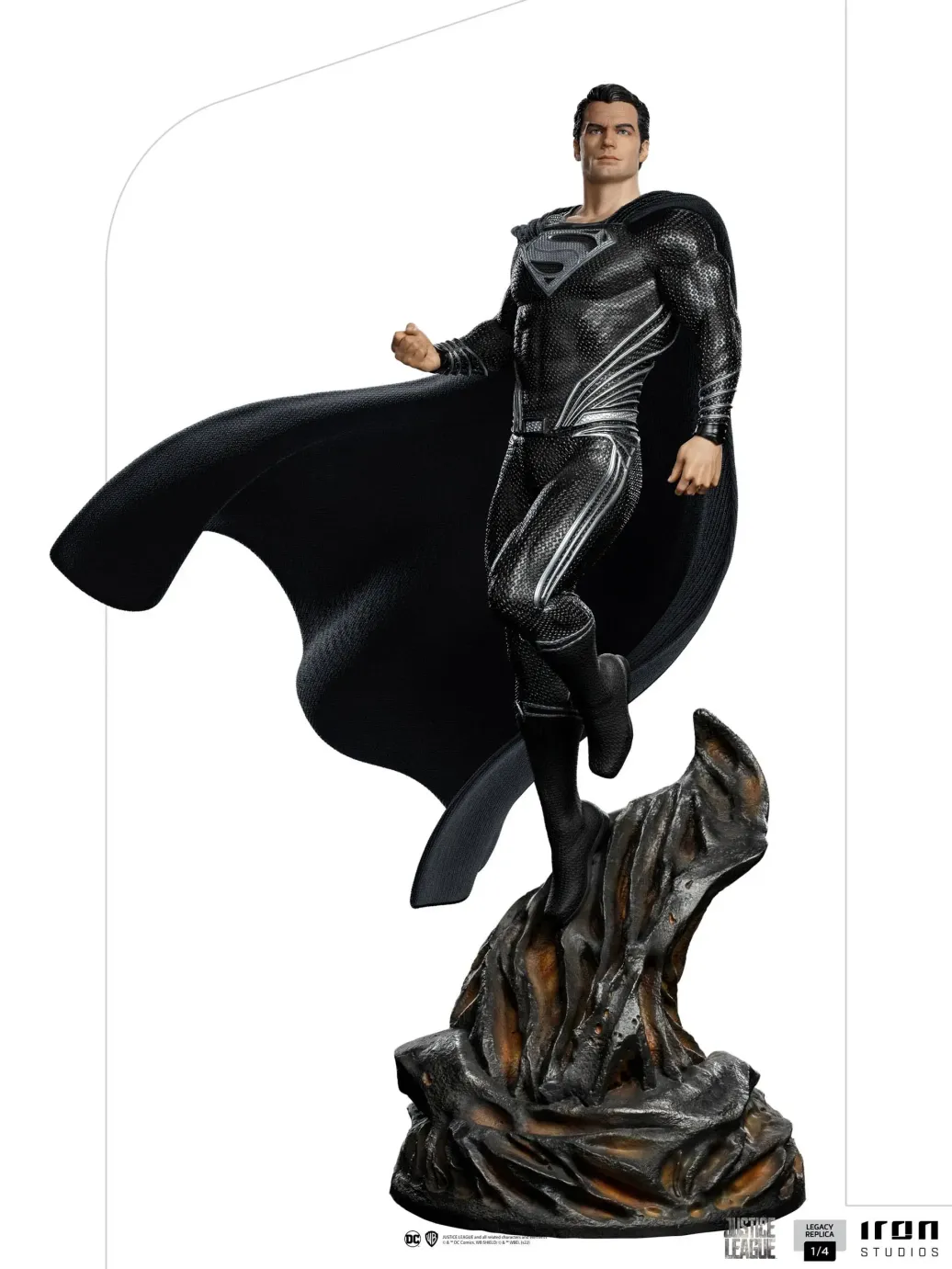 Zack Snyder's Justice League Art Scale Statue 1/4 Superman Black Suit 69 cm