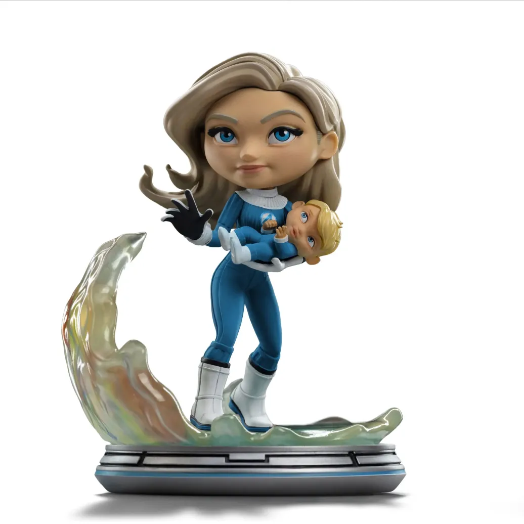Fantastic Four Mini Co. PVC Figur Invisible Woman and Franklin 15 cm 