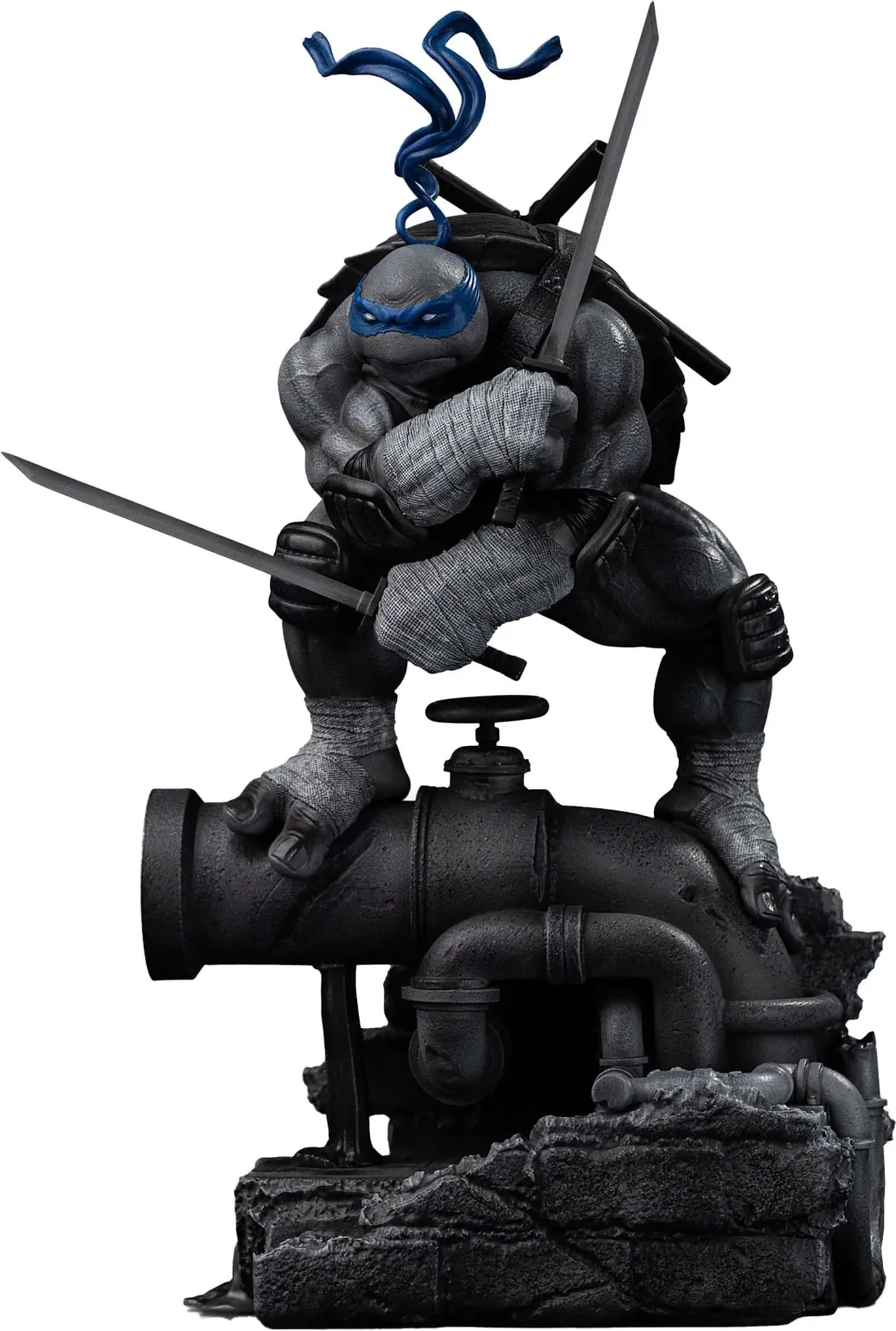 Teenage Mutant Ninja Turtles Art Scale Statue 1/10 Leonardo Black and White Variant 26 cm heo exclusive 