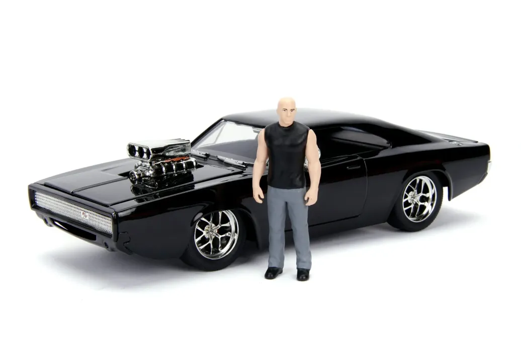 The Fast and Furious Diecast Modell Hollywood Rides 1/24 1970 Dodge Charger mit Dom Toretto Figur