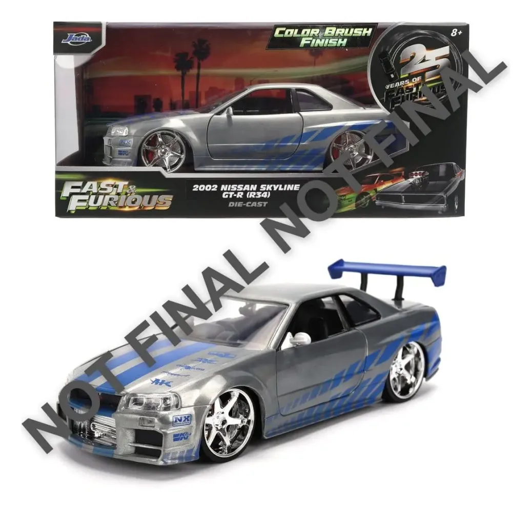 Fast & Furious Diecast Modell 1:24 Anniversary Nissan Skyline 19 cm