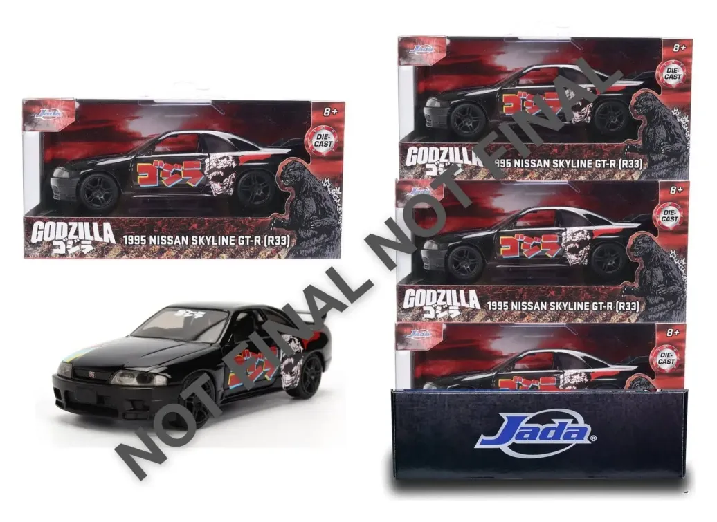 Godzilla Diecast Modell 1:32 Nissan Skyline GT-R R33 Sortiment (6)