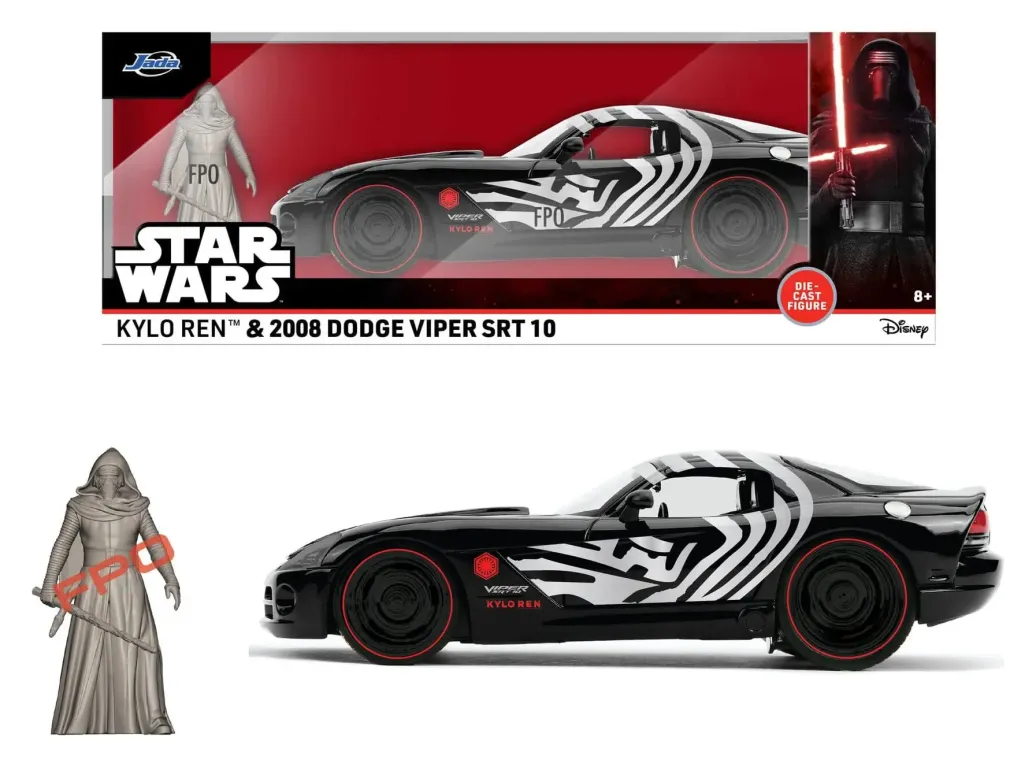 Star Wars Diecast Modell 1:24 Kylo Ren Dodge Viper SRT10 2008