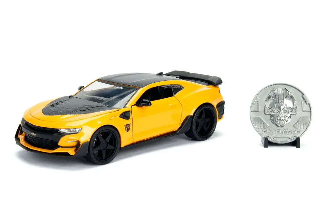 Transformers 2016 Chevy Camaro Bumblebee Diecast Modellauto mit Sammelmünze
