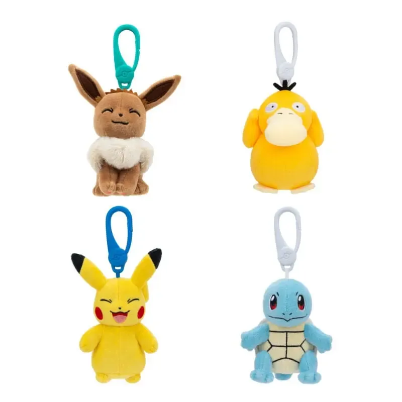 Pokémon Plüschfiguren mit Clip On 10 cm Sortiment (6)