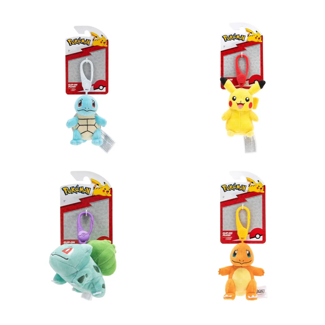 Pokémon Plüschfiguren mit Schlüsselanhänger Series 2 10 cm Sortiment (6)
