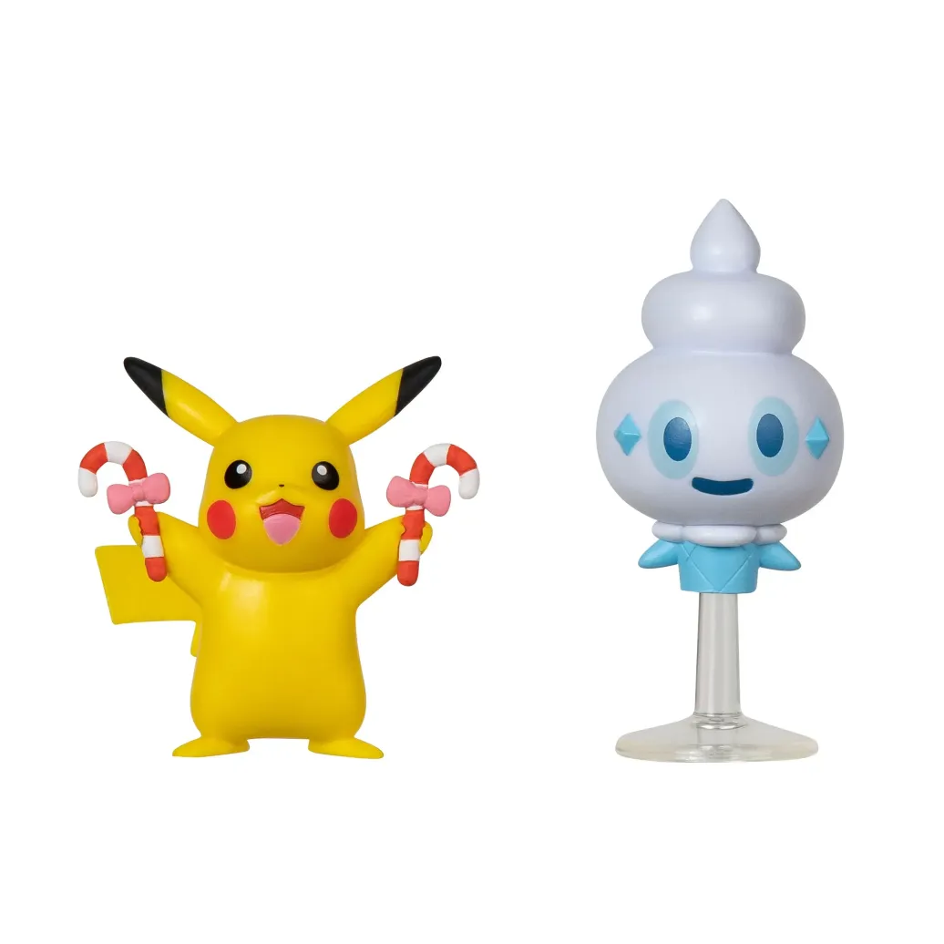 Pokémon Battle Figure Set Figuren 2er-Pack Weihnachts-Edition: Pikachu, Gelantini