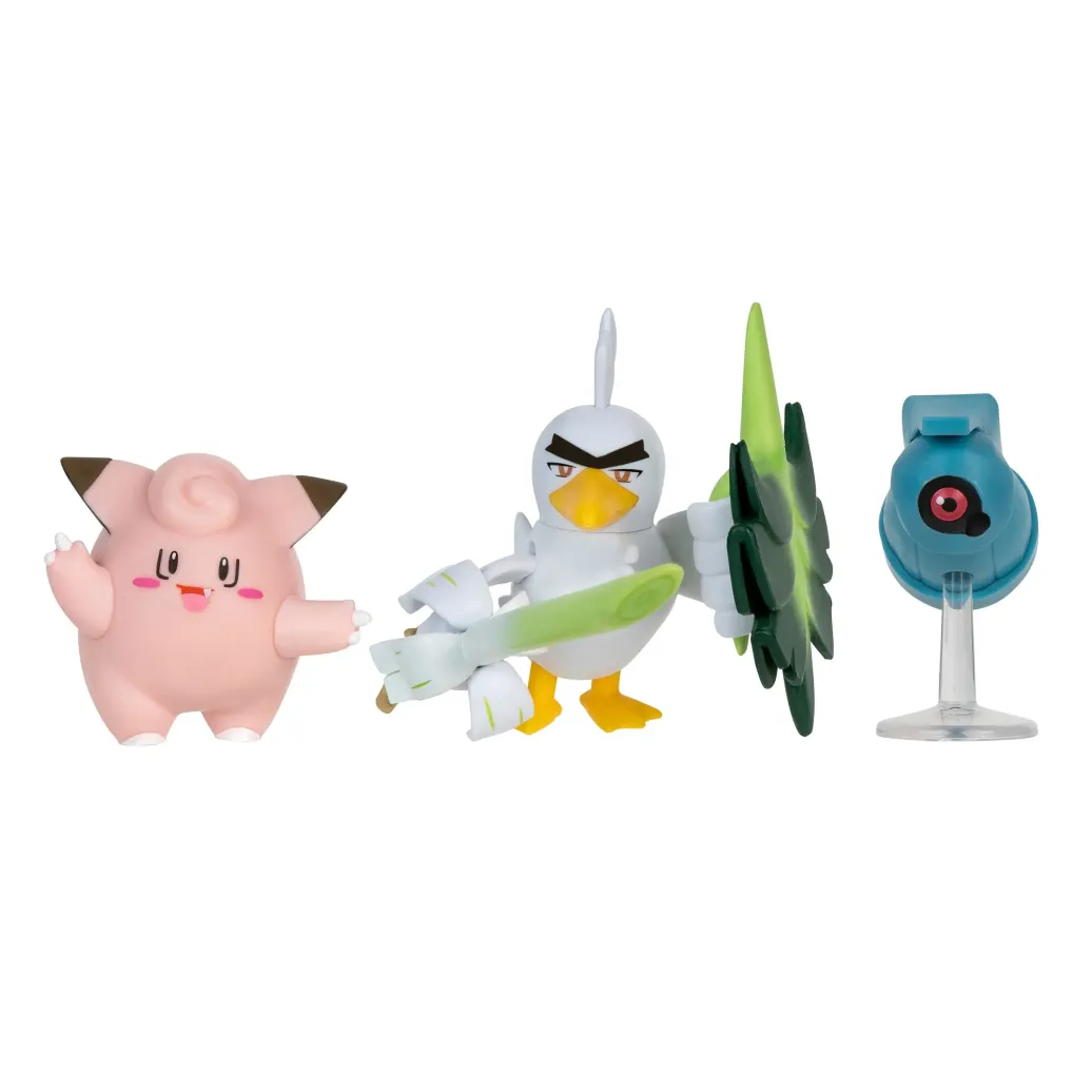 Pokémon Battle Figure Set Figuren 3er-Pack Piepi, Tanhel, Lauchzelot 5 cm