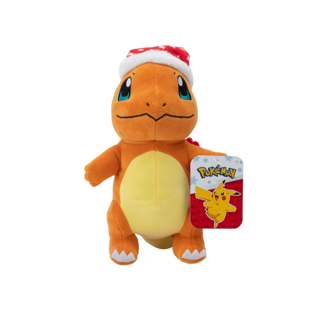 Pokémon Plüschfigur Winter Glumanda mit Weihnachtsmütze 20 cm