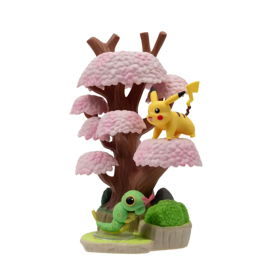 Pokémon Environment Set Frühlingswald & Raupy & Pikachu 5 cm 