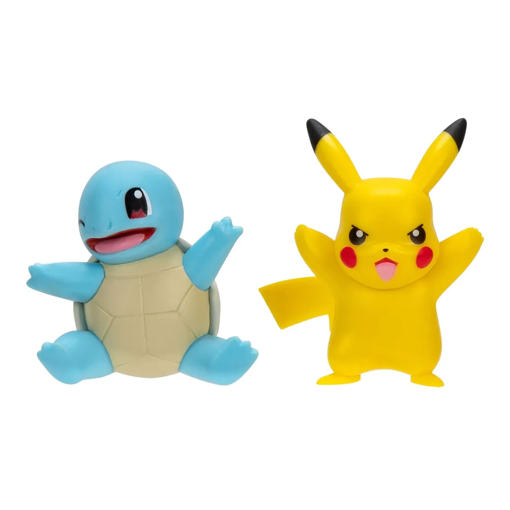 Pokémon Battle Figure First Partner Set Figuren 2er-Pack Shiggy #2, Pikachu #9