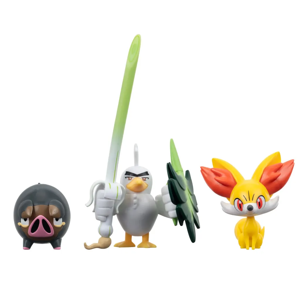 Pokémon Battle Figure Set Figuren 3er-Pack Fynx, Ferkuli, Lauchzelot 5 cm
