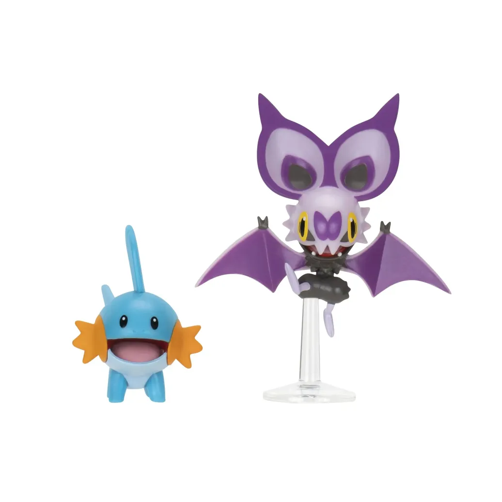 Pokémon Figuren 2er-Pack Mudkip & Noibat with Stand 8 cm 