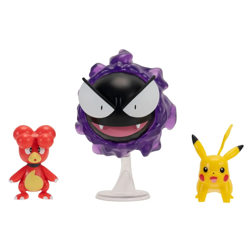 Pokémon First Partner Battle Figure Set Figuren 3er-Pack Magby, Pikachu & Nebulak
