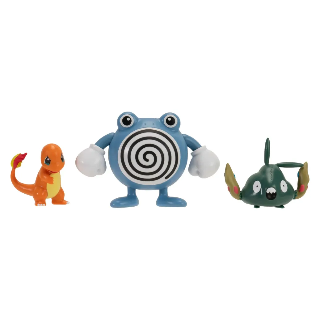 Pokémon First Partner Battle Figure Set Figuren 3er-Pack Glumanda, Unratütox & Quaputzi