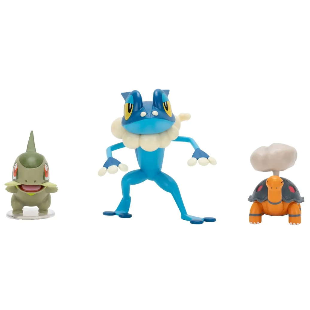 Pokémon First Partner Battle Figure Set Figuren 3er-Pack Qurtel, Milza & Amphizel