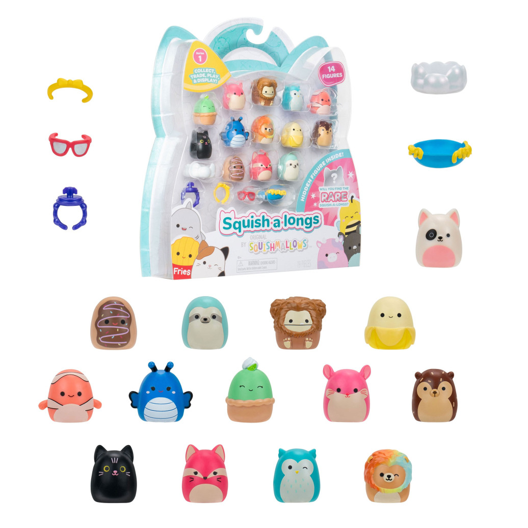 Squishmallow Squish a longs Minifiguren 14er-Pack Style 1 3 cm