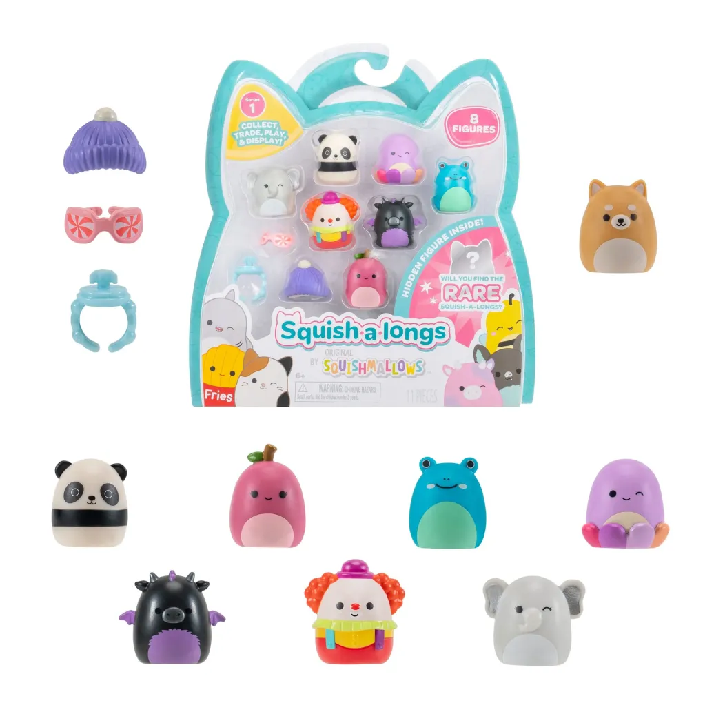 Squishmallow Squish a longs Minifiguren 8er-Pack Style 3 3 cm