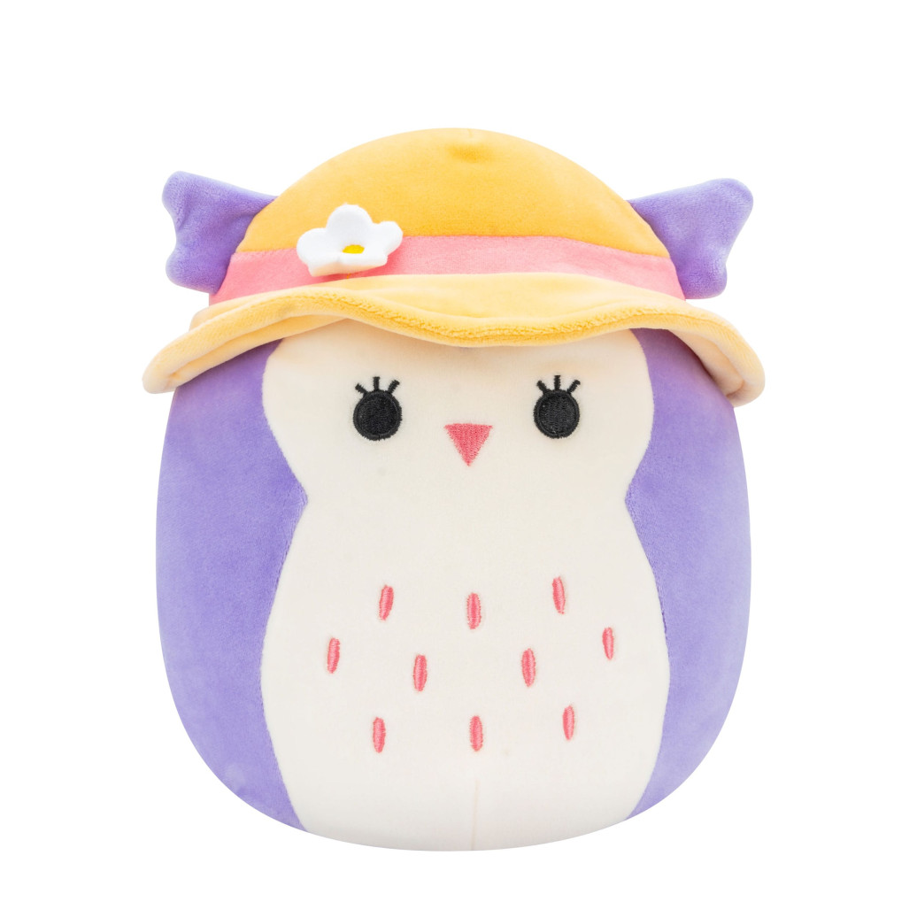 Squishmallows Plüschfigur Purple Owl with Sun Hat Holly 18 cm
