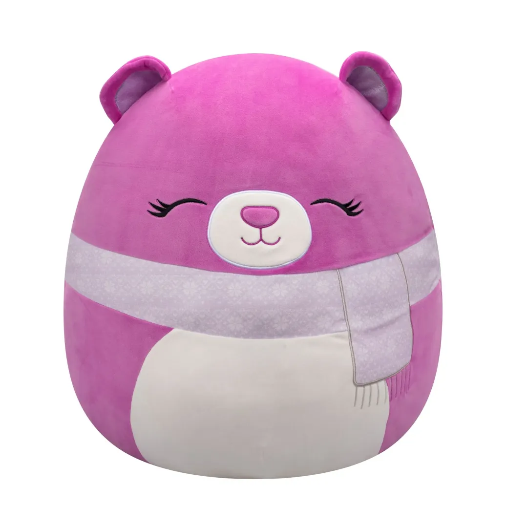 Squishmallows Plüschfigur Purple Bear with Closed Eyes and Scarf Crisanta 50 cm