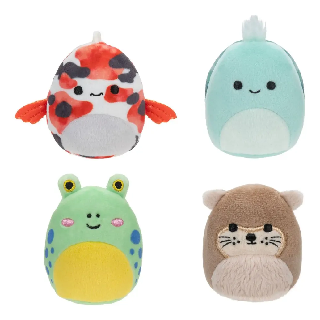 Squishville Mini Squishmallows Plüschfiguren 4er-Pack Pond Squad 5 cm