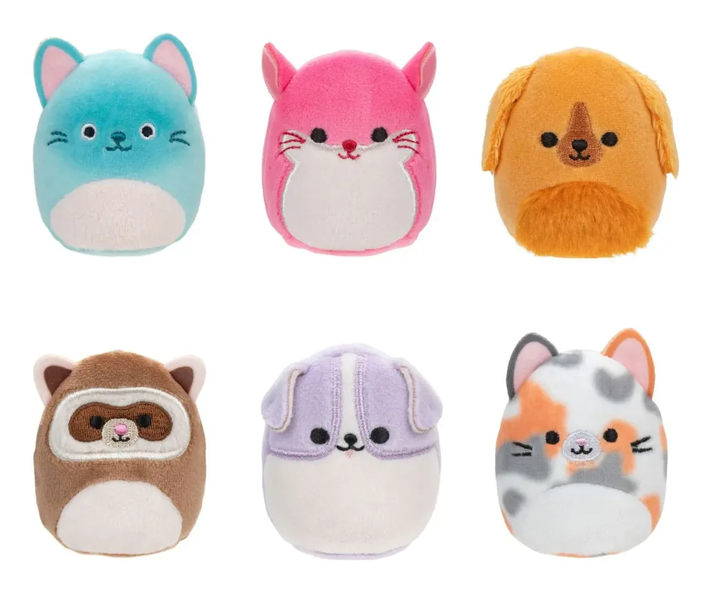 Squishville Mini Squishmallows Plüschfiguren 6er-Pack Perfect Pals Squad 5 cm